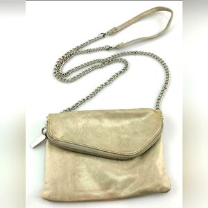 Hobo International Daria Golden Leather Folding Crossbody Bag